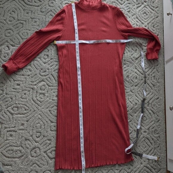 NEW CHENAULT rib dress Mockneck Sweater Dress Large - Picture 8 of 13